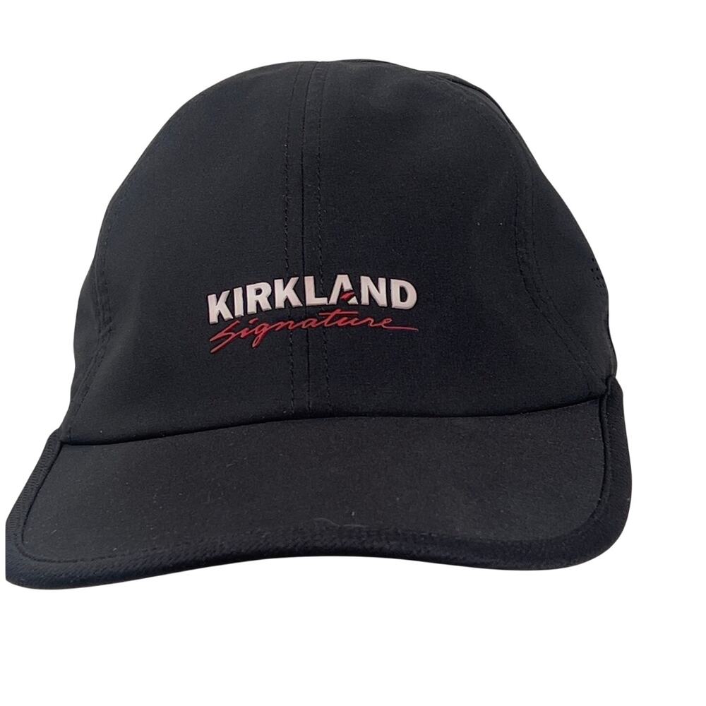 Kirkland Signature Black One Size Adjustable Hat Breathable Panel Trucker Cap